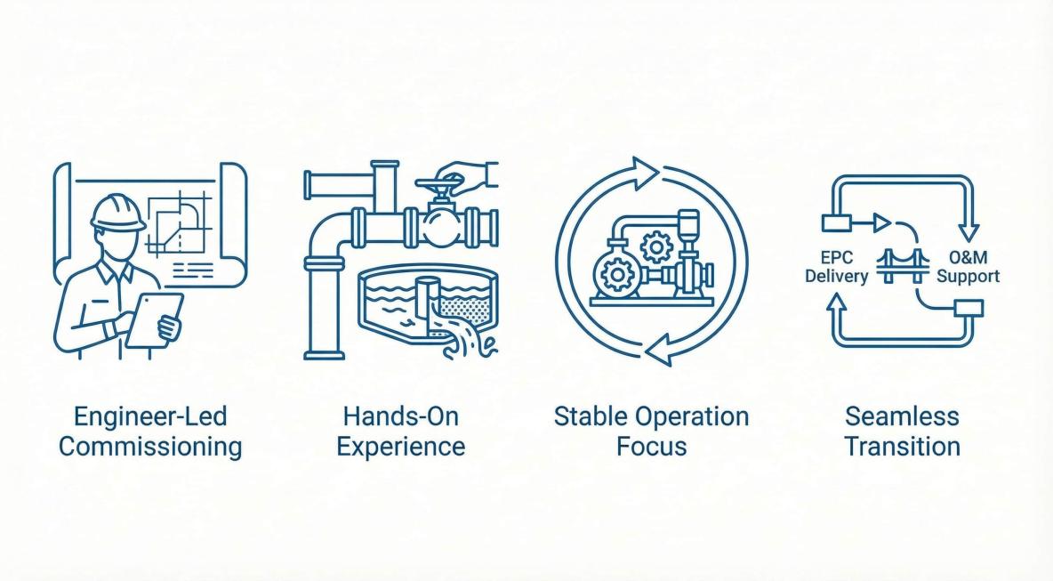 Start-up support for water treatment systems Installation and commissioning support service advantages