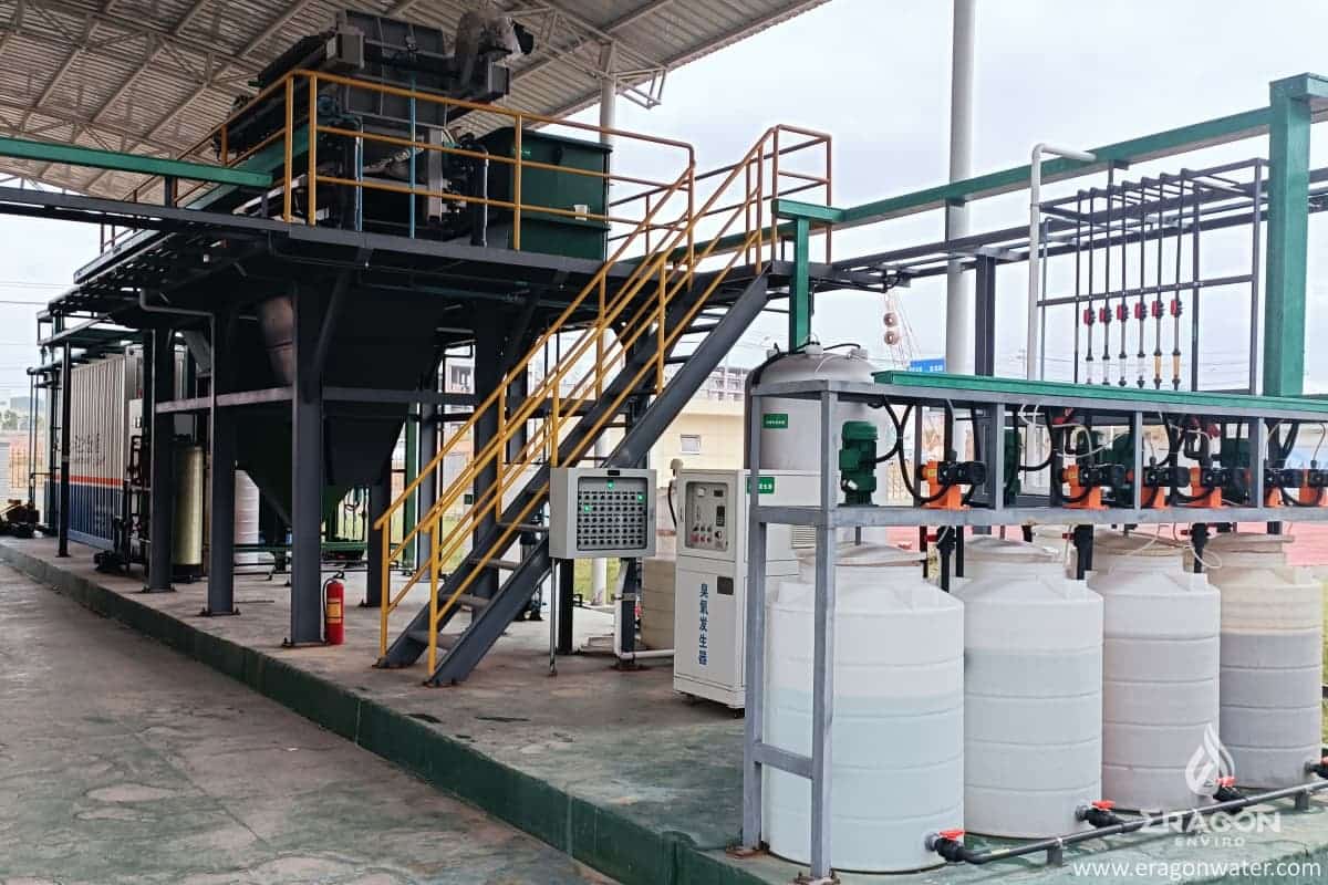 Sistema de tratamento de águas residuais e água pura para fábrica de materiais eletrônicos