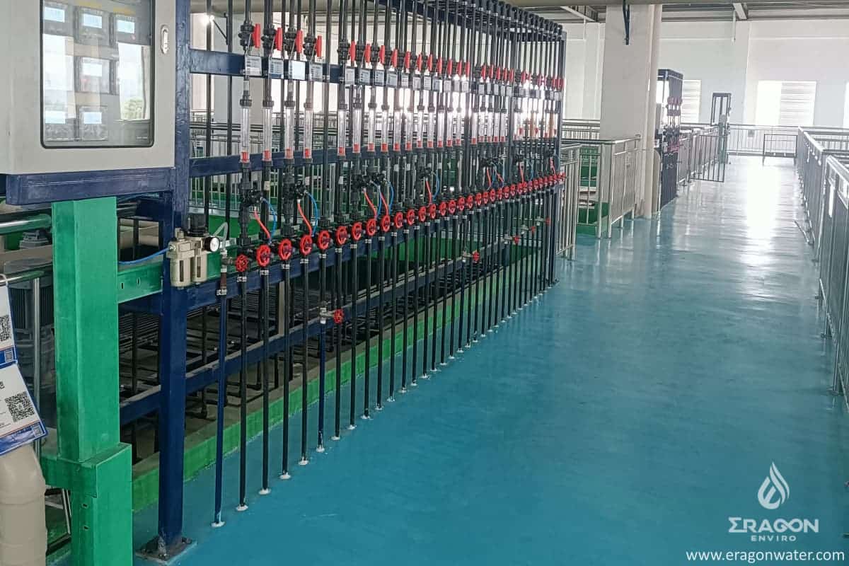 Galvanoplastia de ferragens para banheiro e tratamento de águas residuais